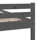 Bed frame without mattress gray solid wood 140x200 cm