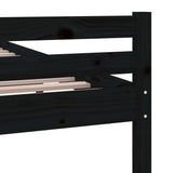 Bed frame without mattress black solid wood 140x200 cm