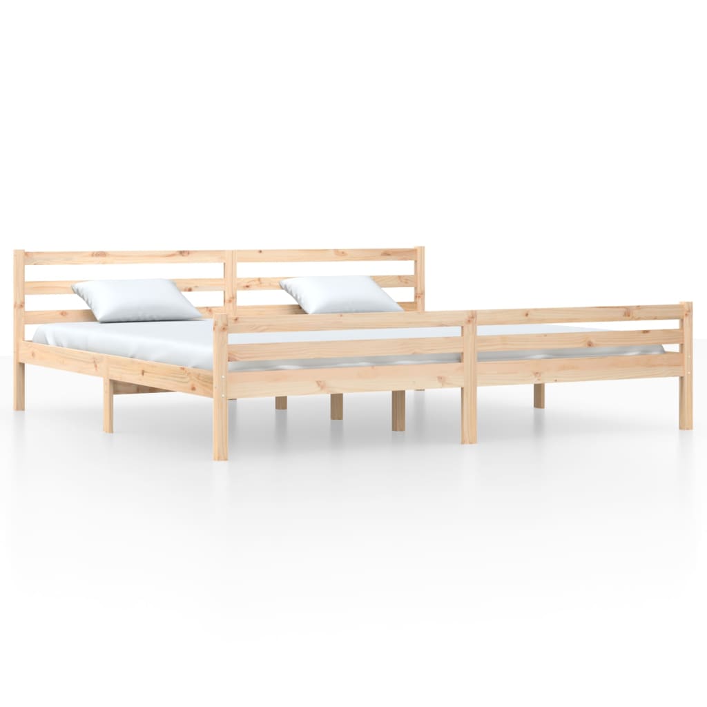 Bed frame without mattress solid wood 200x200 cm