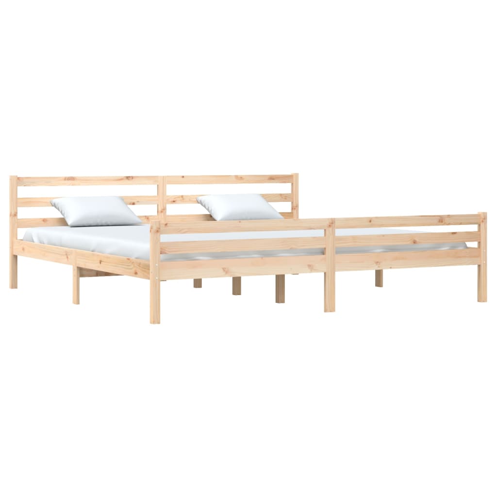 Bed frame without mattress solid wood 200x200 cm