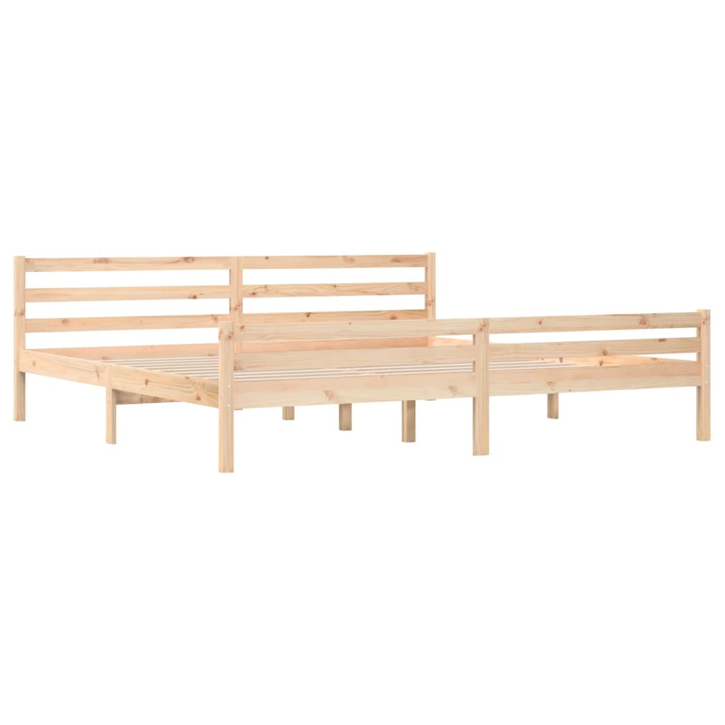 Cadre de lit sans matelas bois massif 200x200 cm