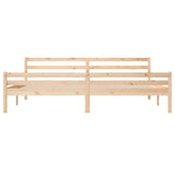 Bed frame without mattress solid wood 200x200 cm