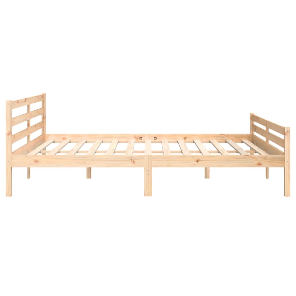 Cadre de lit sans matelas bois massif 200x200 cm