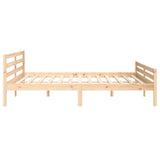 Bed frame without mattress solid wood 200x200 cm