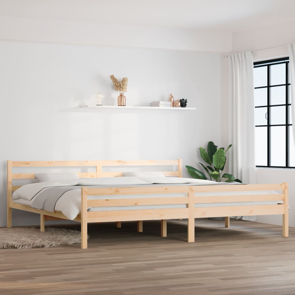 Bed frame without mattress solid wood 200x200 cm