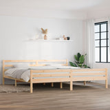 Cadre de lit sans matelas bois massif 200x200 cm