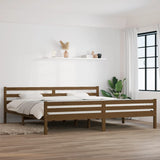 Bed frame without mattress honey brown solid wood 200x200 cm