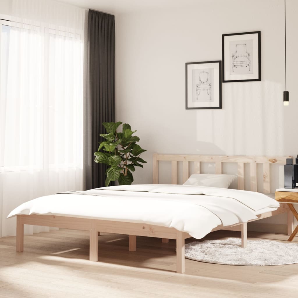 Bed frame without solid wood mattress 140x190 cm