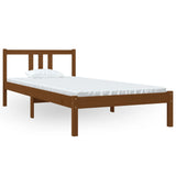 Bed frame without mattress honey brown solid wood 90x200 cm