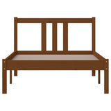 Bed frame without mattress honey brown solid wood 90x200 cm