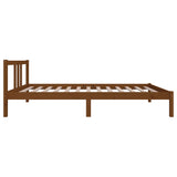 Bed frame without mattress honey brown solid wood 90x200 cm