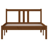 Cadre de lit sans matelas marron miel bois massif 100x200 cm