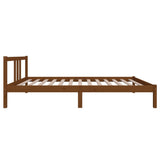 Cadre de lit sans matelas marron miel bois massif 100x200 cm