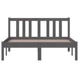 Bed frame without mattress gray solid wood 120x200 cm