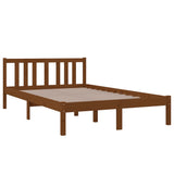 Bed frame without mattress honey brown solid wood 120x200 cm