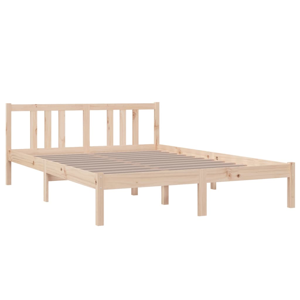 Solid wood bed frame without mattress 140x200 cm