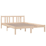 Solid wood bed frame without mattress 140x200 cm