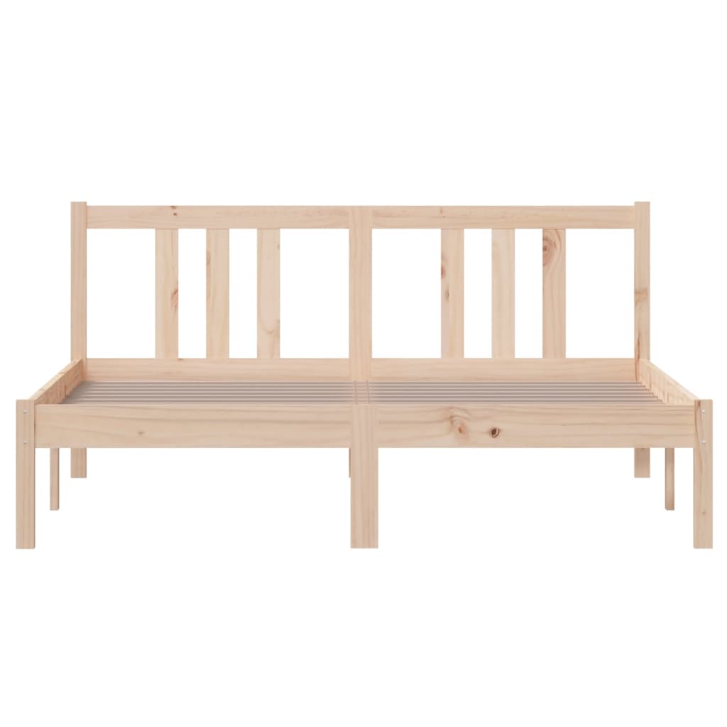 Solid wood bed frame without mattress 140x200 cm