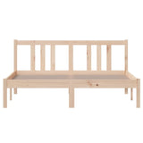 Solid wood bed frame without mattress 140x200 cm