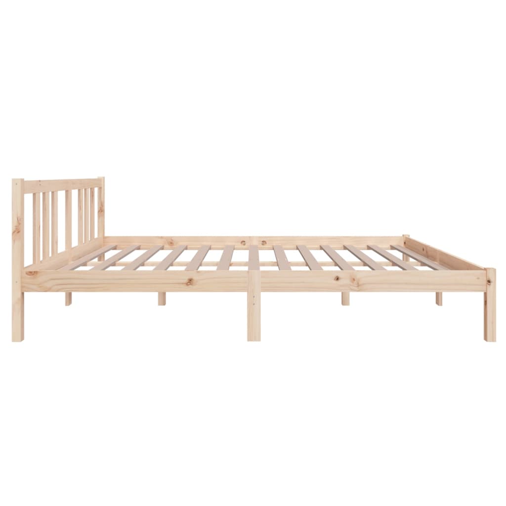 Solid wood bed frame without mattress 140x200 cm