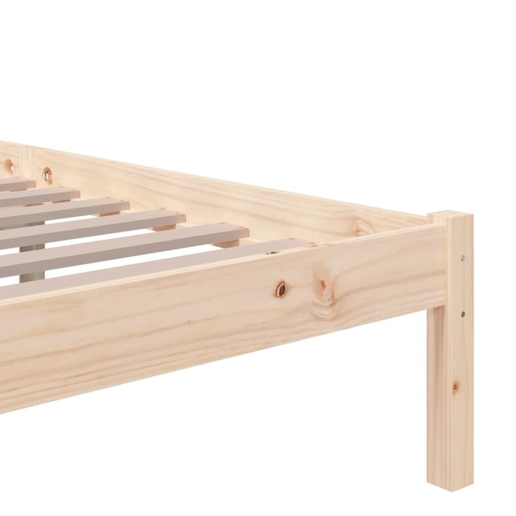 Solid wood bed frame without mattress 140x200 cm