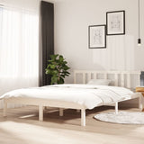 Bed frame without mattress white solid wood 140x200 cm