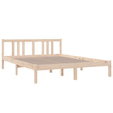 Bed frame without mattress solid wood 150x200 cm