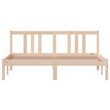 Bed frame without mattress solid wood 150x200 cm