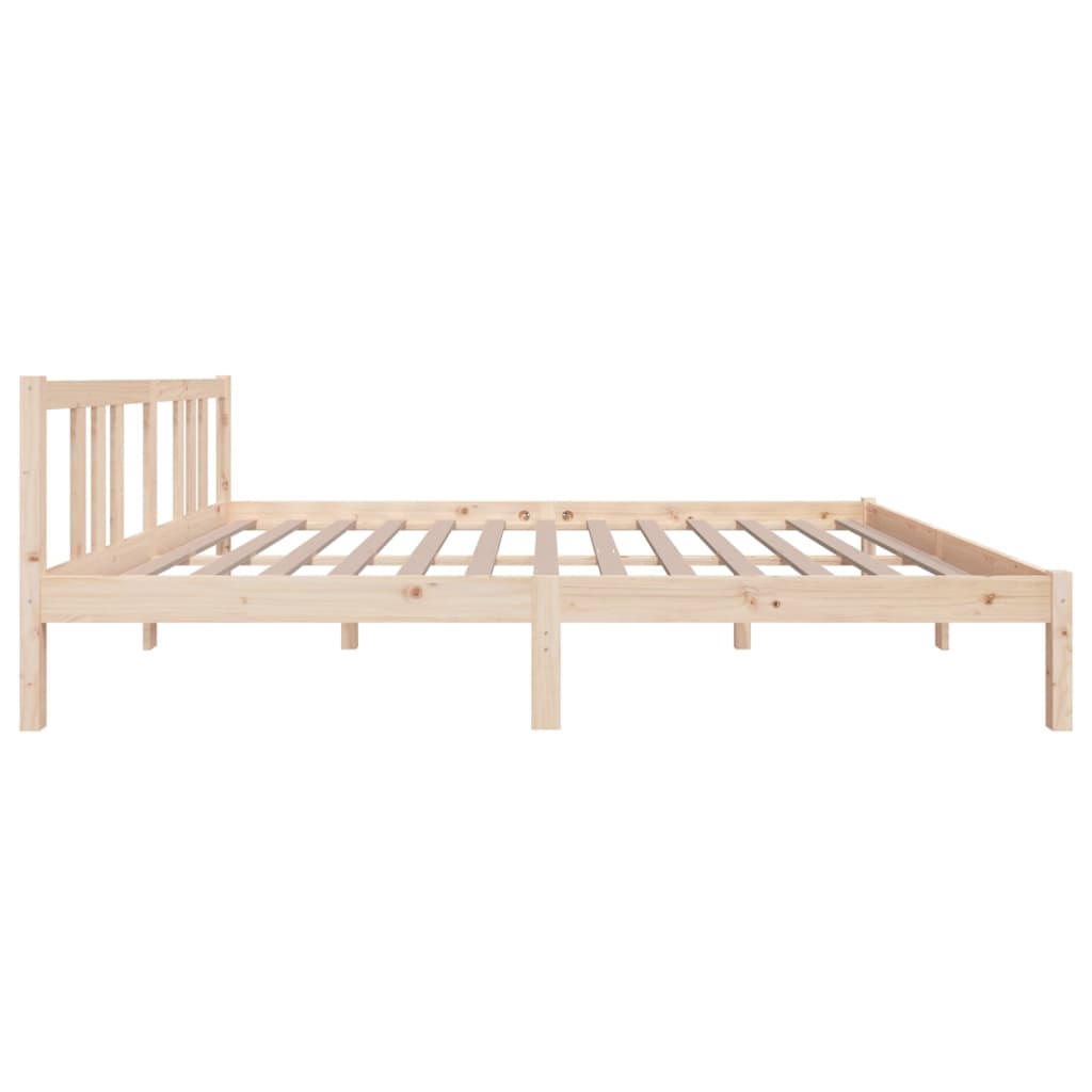 Bed frame without mattress solid wood 150x200 cm