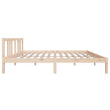 Bed frame without mattress solid wood 150x200 cm