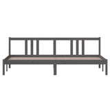 Bed frame without mattress solid wood gray 200x200 cm