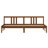 Bed frame without mattress honey brown solid wood 200x200 cm