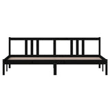 Bed frame without mattress black solid wood 200x200 cm