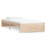 Bed frame without mattress solid wood 90x190 cm