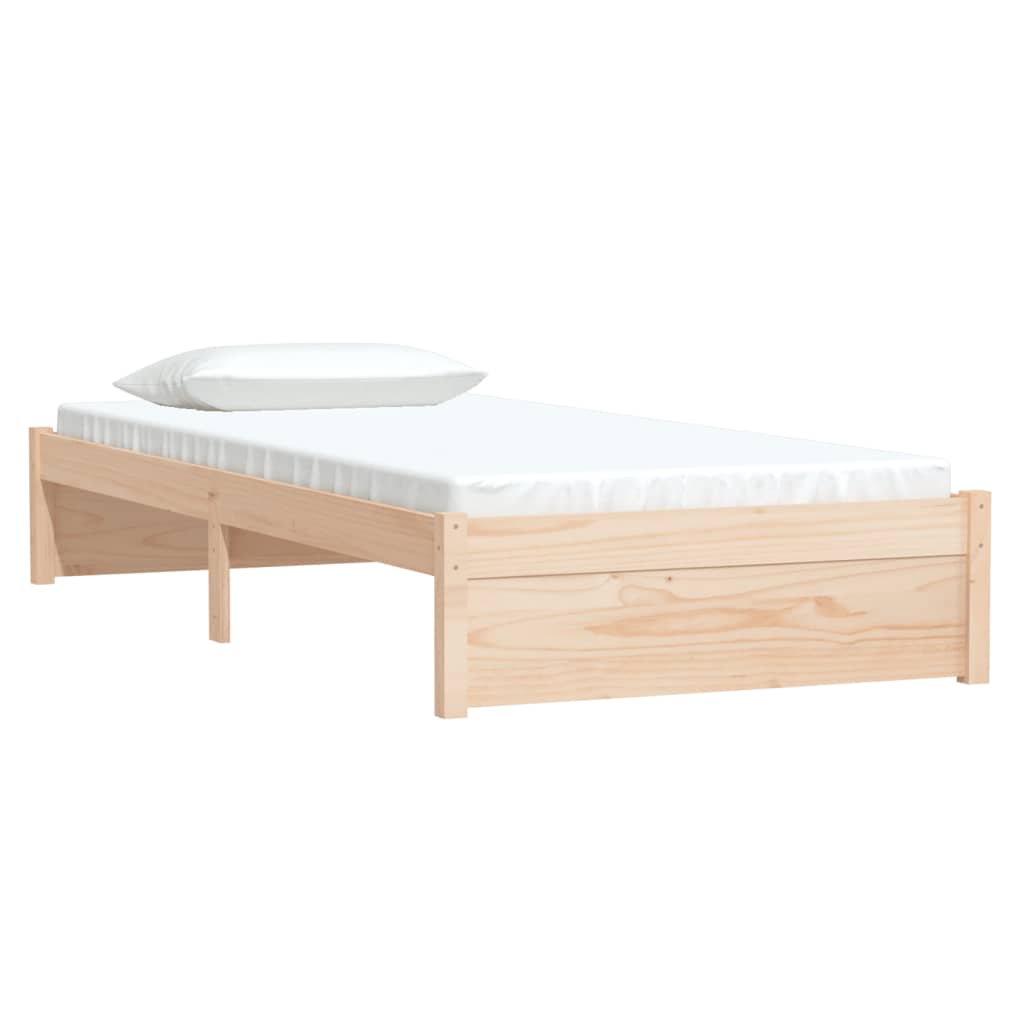 Bed frame without mattress solid wood 90x190 cm