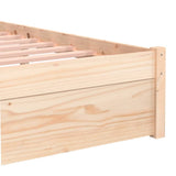 Cadre de lit sans matelas bois massif 90x190 cm