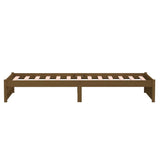 Bed frame without mattress honey brown solid wood 90x190 cm