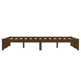 Bed frame without mattress honey brown solid wood 120x190 cm