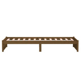 Bed frame without mattress honey brown solid wood 90x200 cm