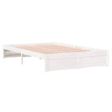 Bed frame without mattress white solid wood 120x200 cm