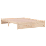 Solid wood bed frame without mattress 140x200 cm