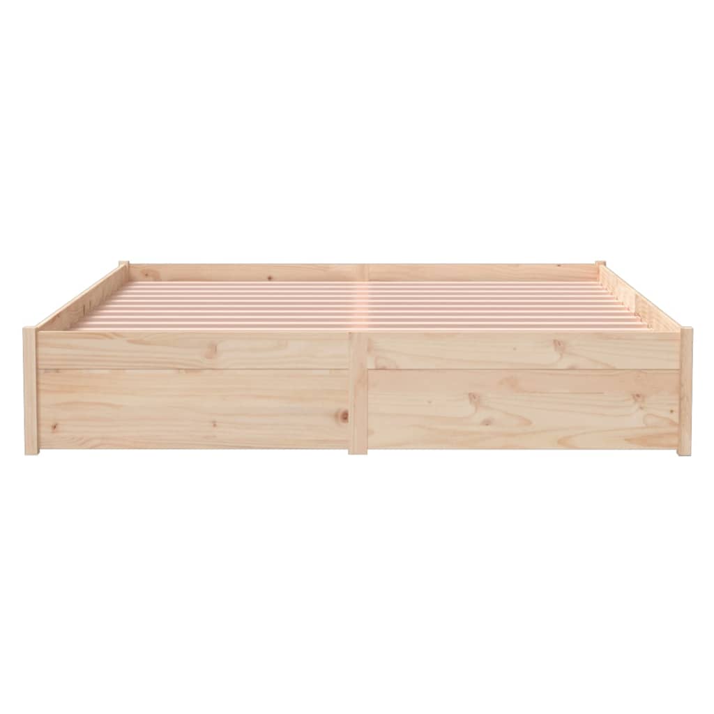 Bed frame without mattress solid wood 150x200 cm