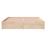 Bed frame without mattress solid wood 150x200 cm