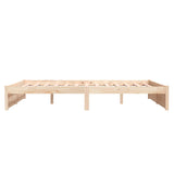 Bed frame without mattress solid wood 150x200 cm