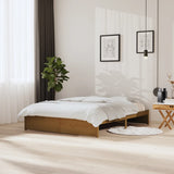 Bed frame without mattress honey brown solid wood 150x200 cm