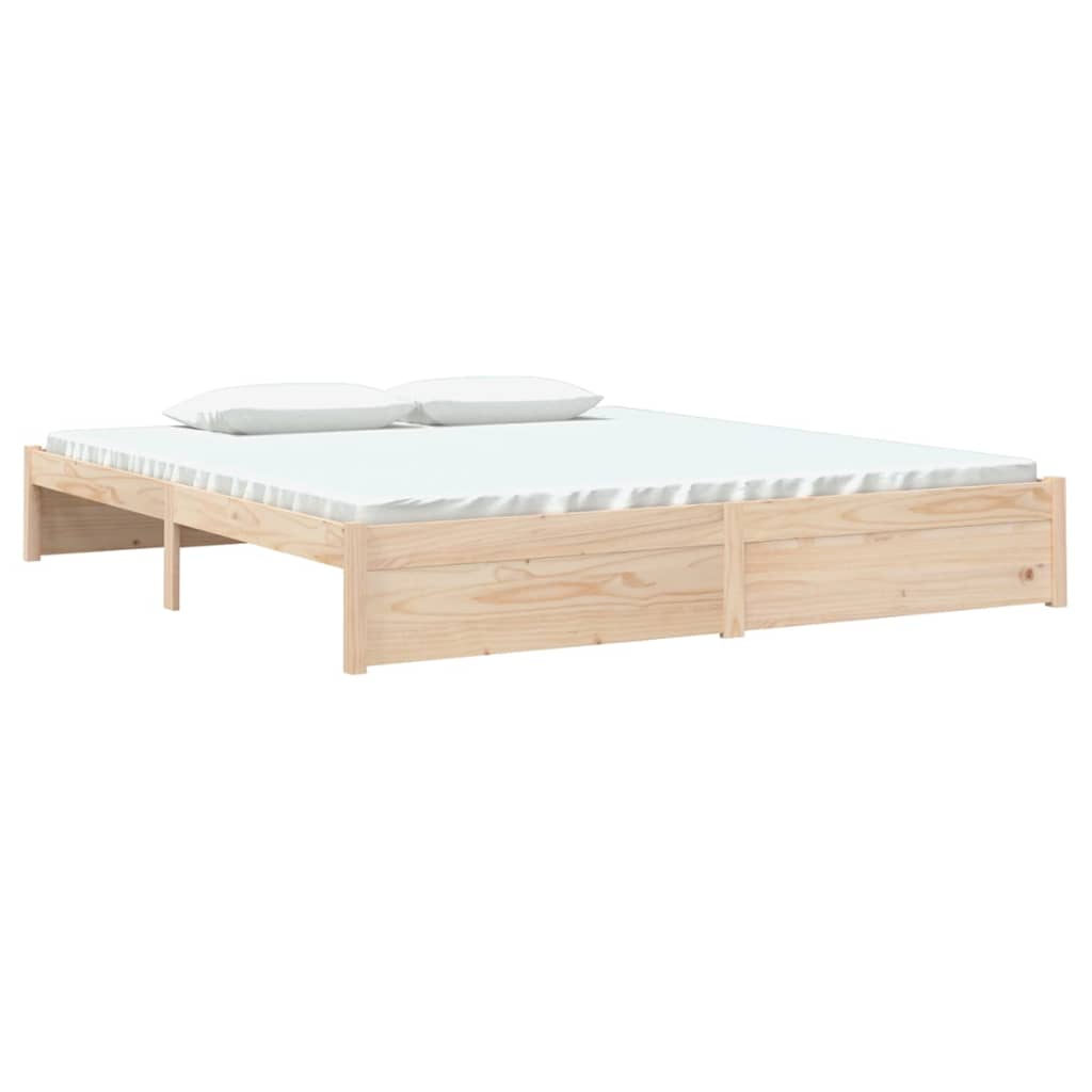 Solid wood bed frame without mattress 180x200 cm