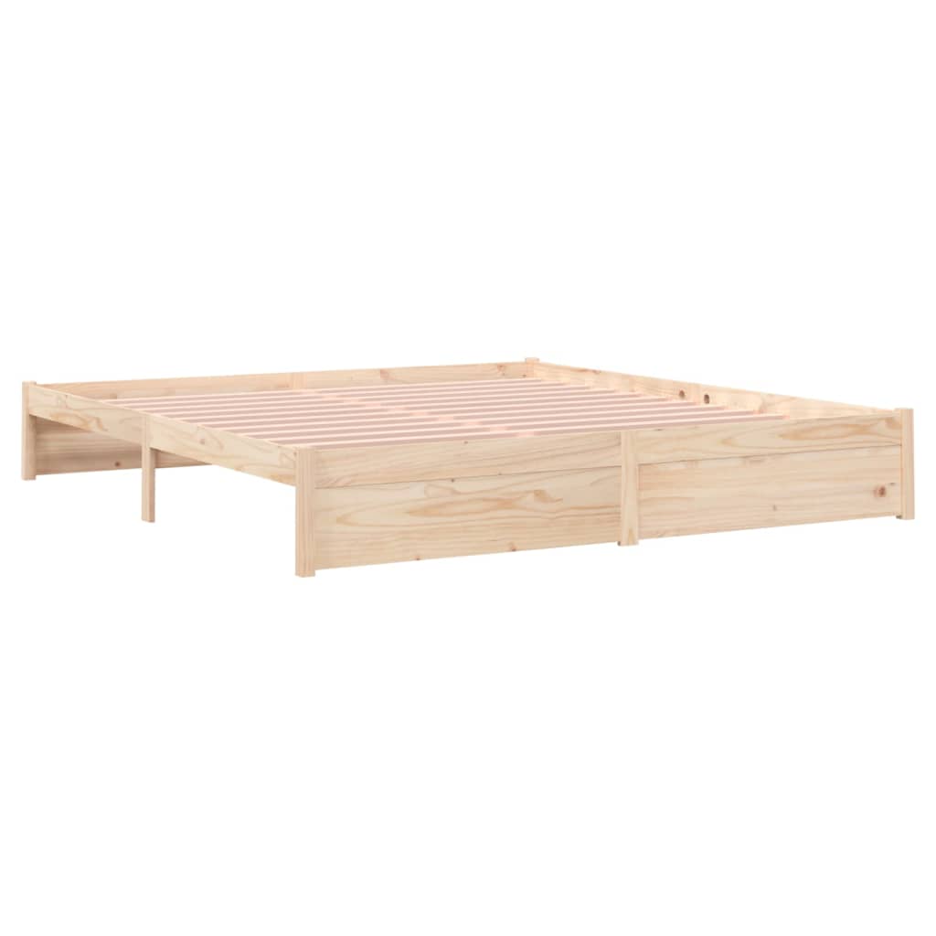 Solid wood bed frame without mattress 180x200 cm