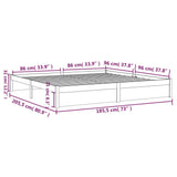 Solid wood bed frame without mattress 180x200 cm