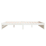 Bed frame without mattress white solid wood 180x200 cm