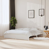 Bed frame without mattress white solid wood 180x200 cm